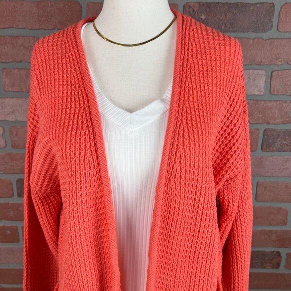 Zenana Waffle Knit Cardigan - Size Small - Picture 5 of 9